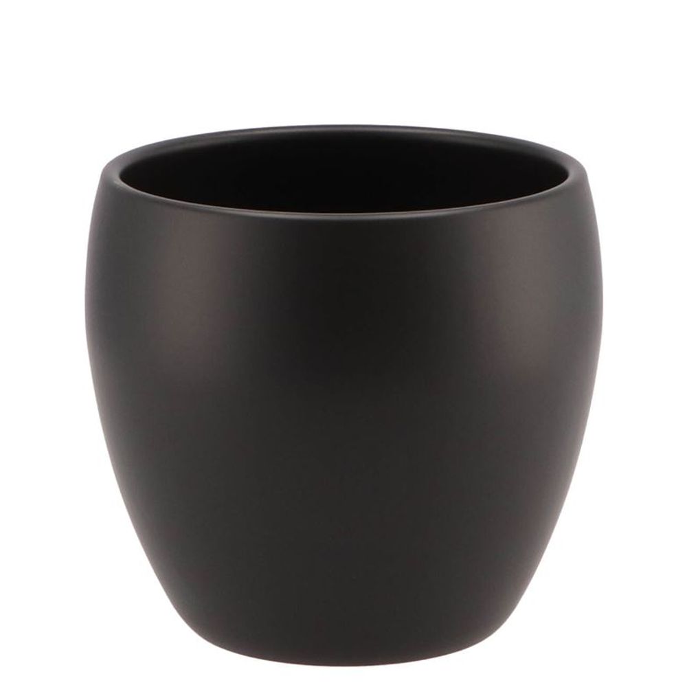 Keramik Übertopf Vinci schwarz matt D14cm H13cm