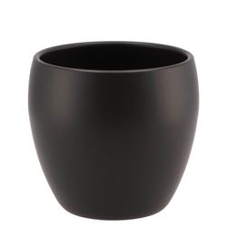 Keramik Übertopf Vinci schwarz matt D14cm H13cm