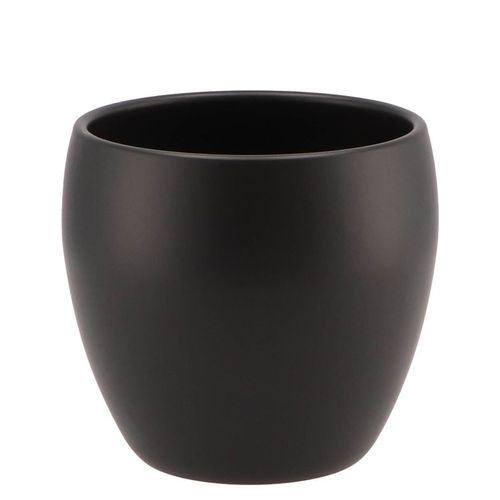Keramik Übertopf Vinci schwarz matt D14cm H13cm