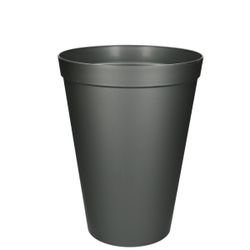 Kunststoff Vase grau D25cm H33cm 10l
