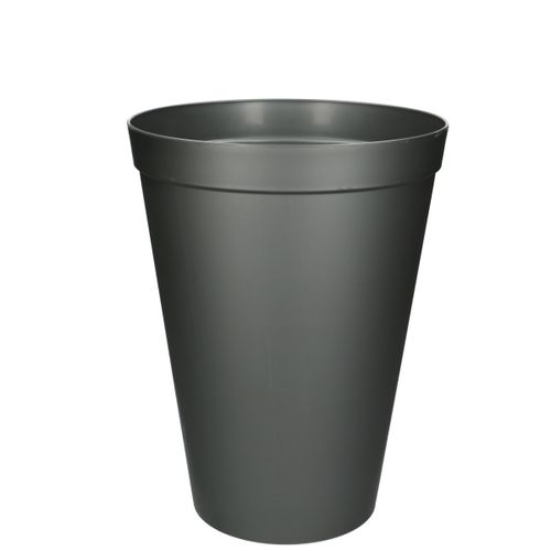 Kunststoff Vase grau D25cm H33cm 10l