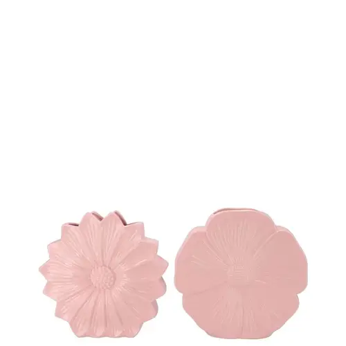 Keramik Vase Daisy Bloom mix rosa 10x05x10cm