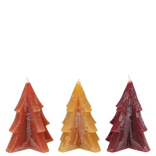 Kerze Baum mix orange D06cm H08cm