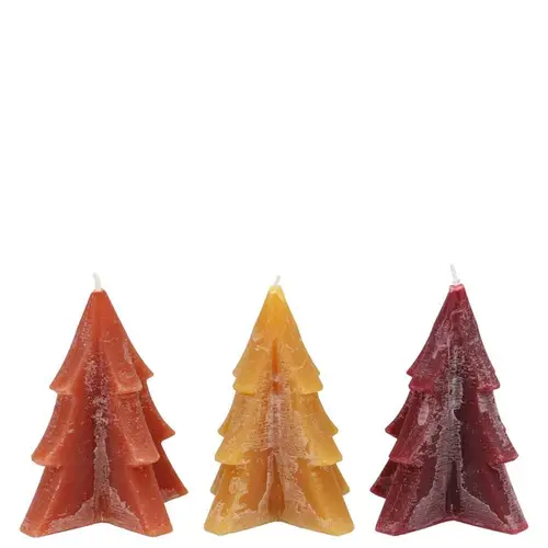 Kerze Baum mix orange D06cm H08cm