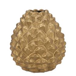 Keramik Vase Tannenzapfen gold 23x24cm