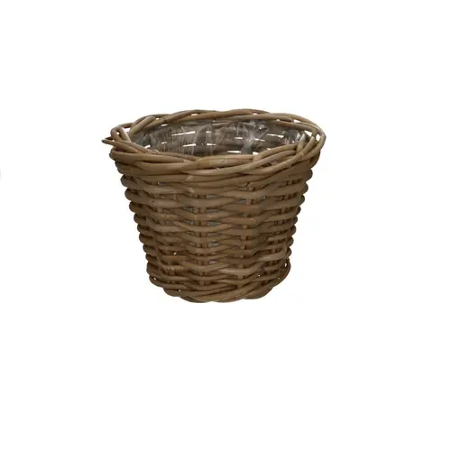 Korb Rotan grau D25cm H19cm