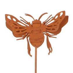 Biene auf Stab rostig D16cm L43cm