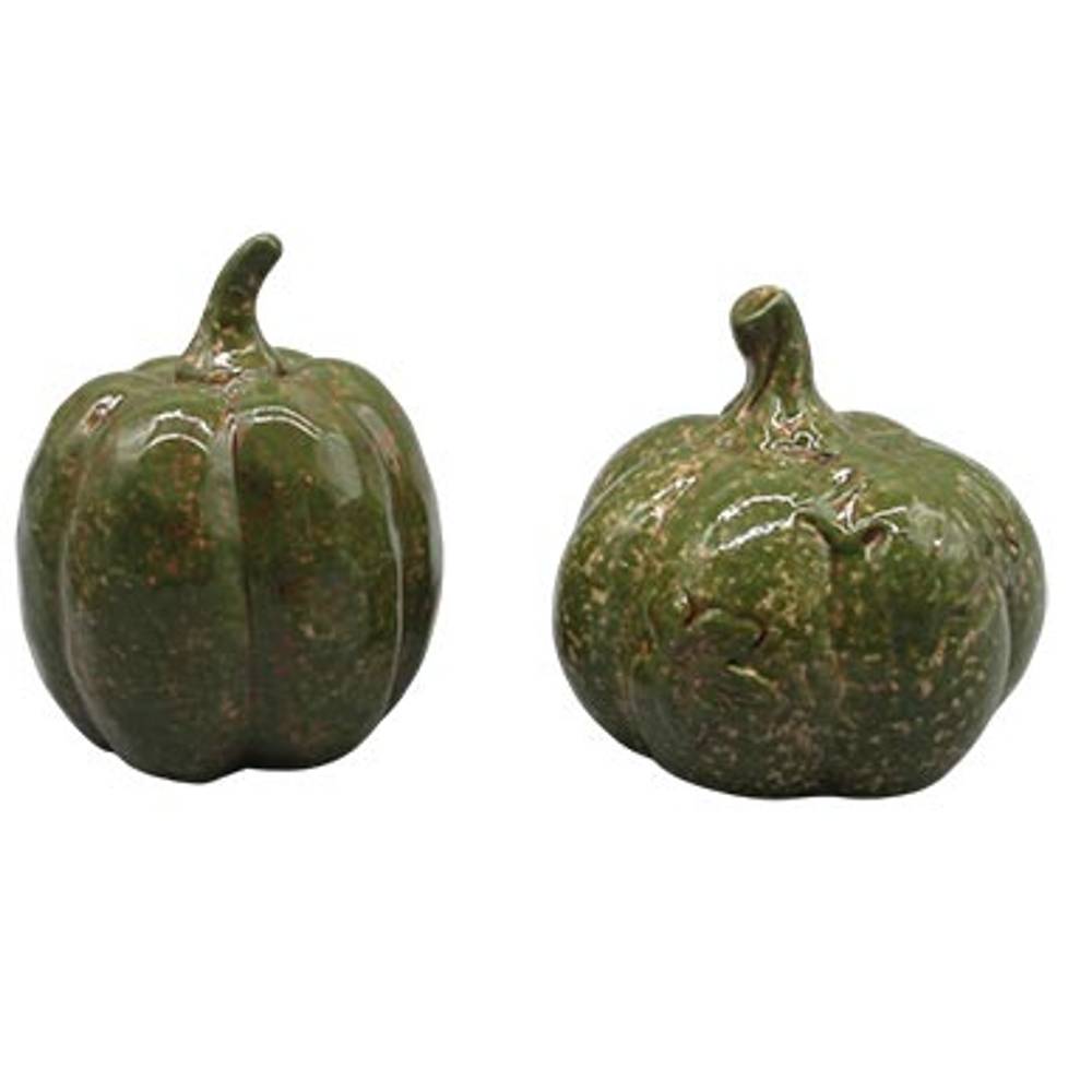 Keramix Kürbis grün mix D07.5cm H09.5cm