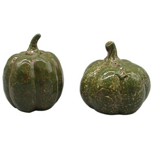 Keramix Kürbis grün mix D07.5cm H09.5cm