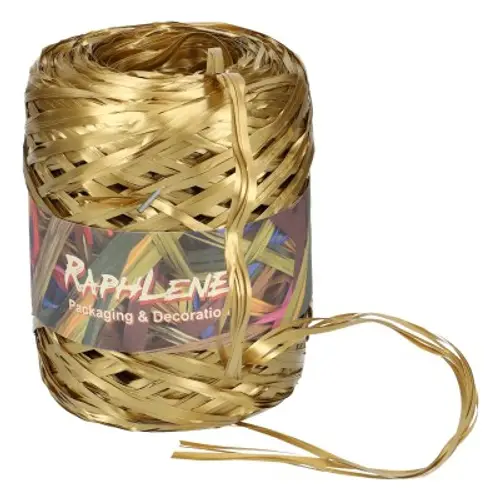 Raffia Rolle gold 13mm 200m