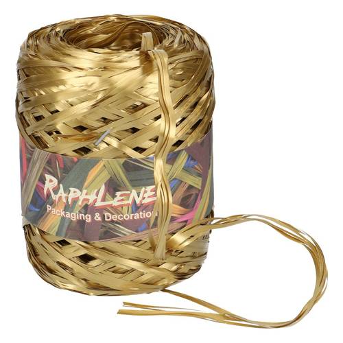 Raffia Rolle gold 13mm 200m