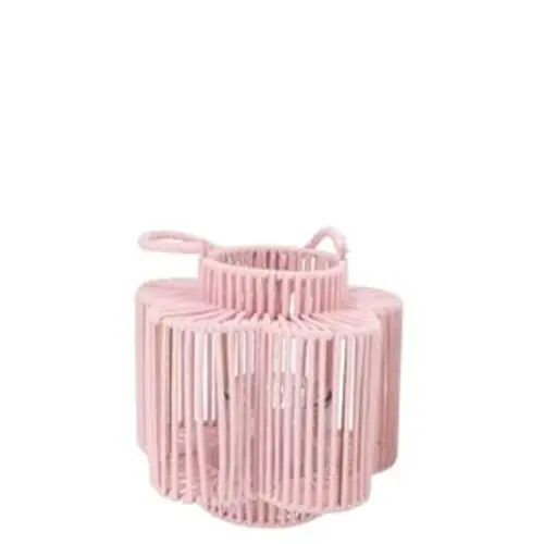 Laterne Cruz Blume rosa 12x23x24cm