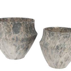 Keramik Übertopf Monty grau 2/Set 28x24/21x21cm