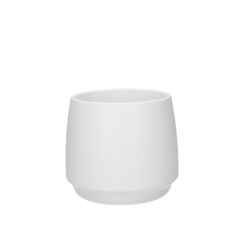 Keramik Übertopf Lucca weiss D12cm H10.5cm