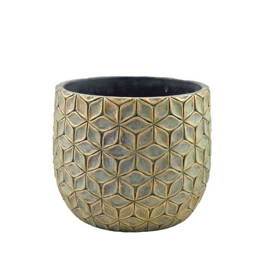 Keramik Übertopf Jax gold D21cm H17cm 