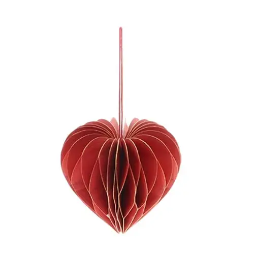 Hänger Herz faltbar rot D05cm H40cm