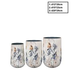 Metall Vase Moonlight grau 3/Set D20cm H29cm 