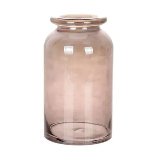 Glas grau Vase Sweetie taupe D15cm H26cm