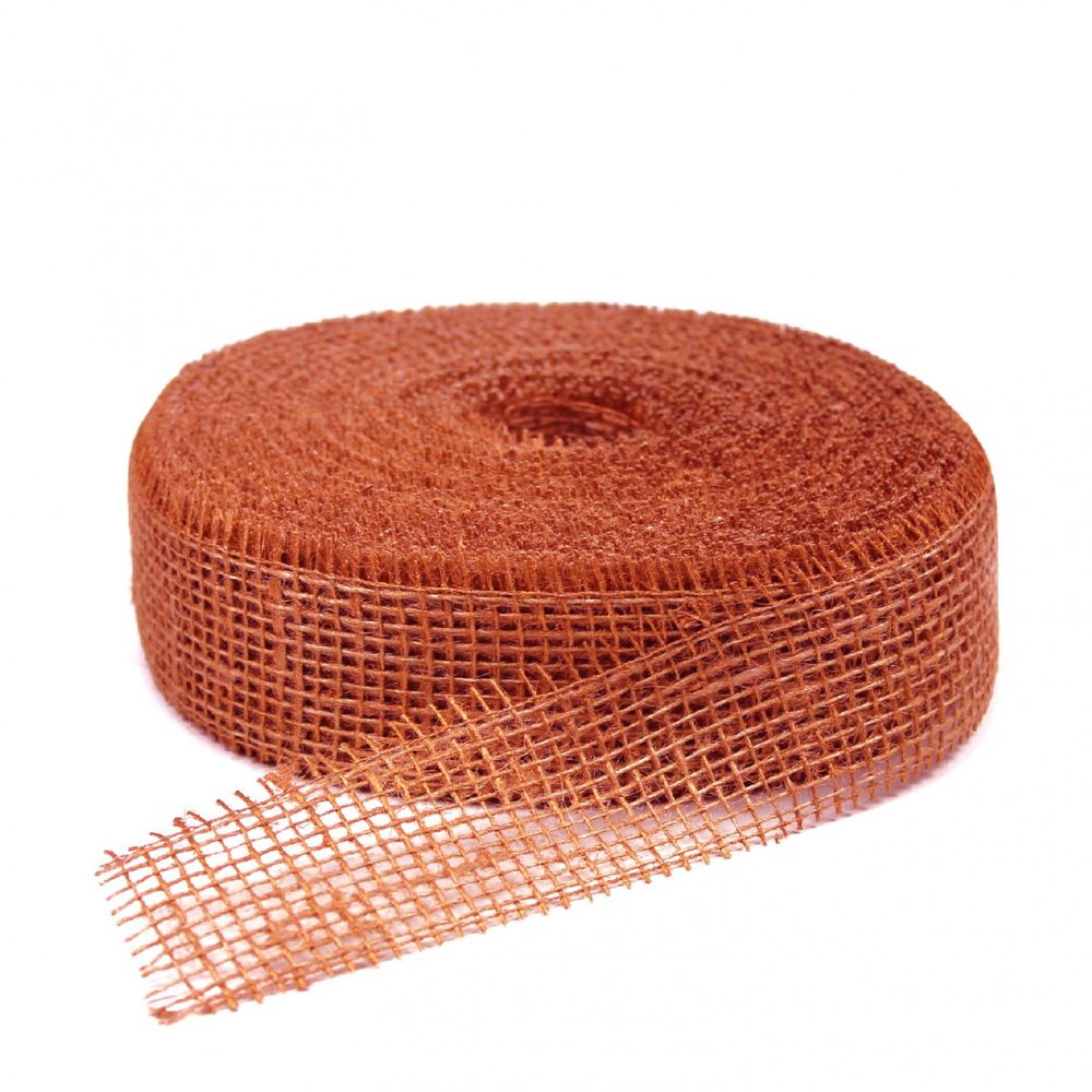 Band Jute terra braun 50mm 40m