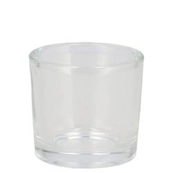 Glas Teelicht Zylinder schwer D06cm H06.5cm