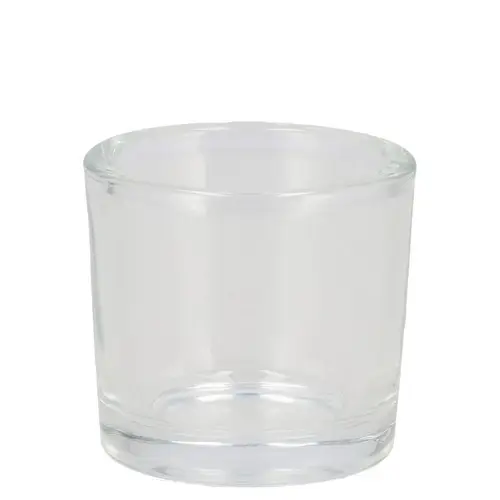 Glas Teelicht Zylinder schwer D06cm H06.5cm
