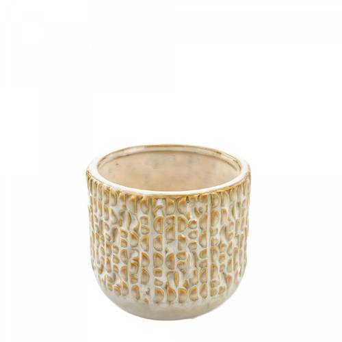 Keramik Übertof Isa creme D12.5cm H11cm