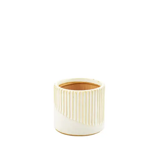 Keramik Übertopf Cadenza creme D08.5cm H07.5cm
