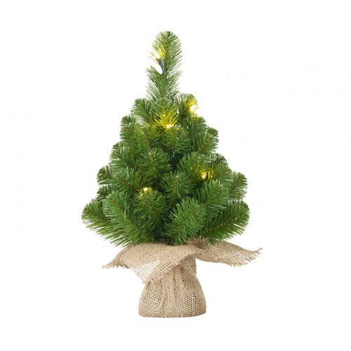 Deko Seiden Weihnachtsbaum LED D20cm H45cm