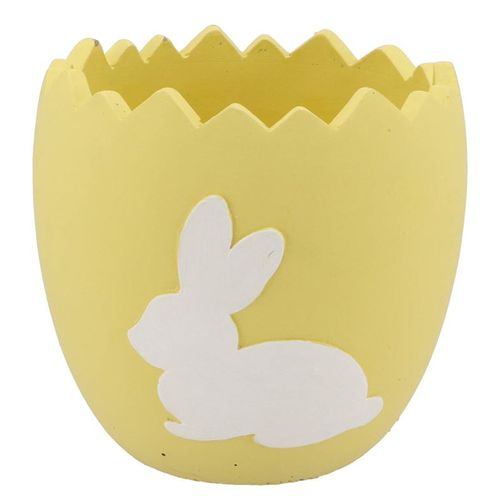 Übertopf Kaninchen gelb 17,5x17,5x17cm