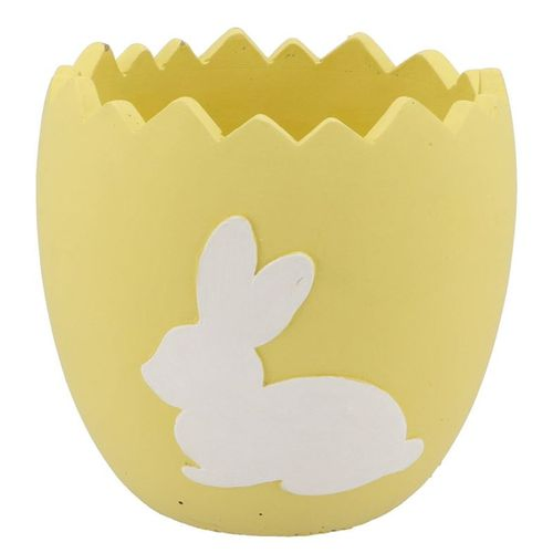 Übertopf Kaninchen gelb 17,5x17,5x17cm