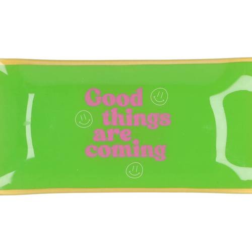 Teller Rechteck Good Things gün 20x10x02cm