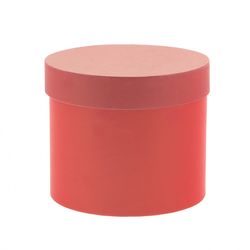 Hatbox Karton rot D15cm H13cm