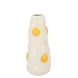 Keramik Vase Blumen Jane weiss 08x08x18cm