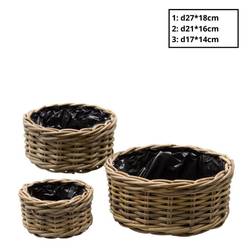 Korb Terima Rund 3/Set braun D27cm H18cm