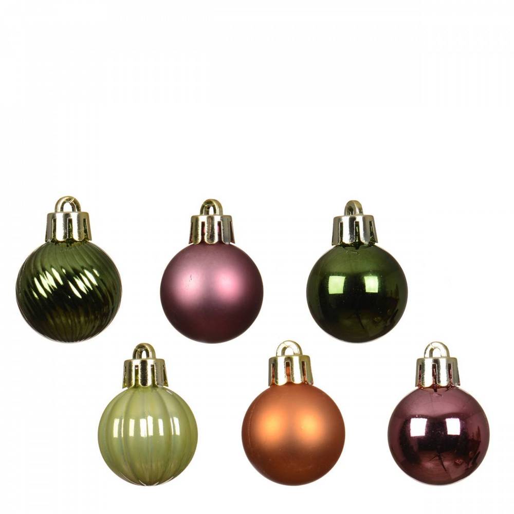Kugel Plastik im Baum mix D03cm x34 