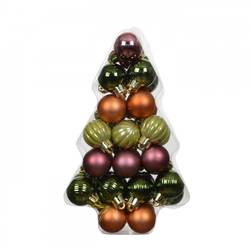 Kugel Plastik im Baum mix D03cm x34 