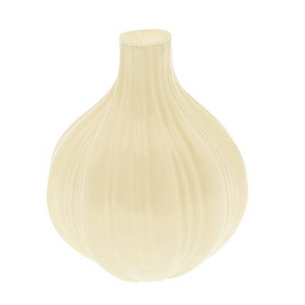Glas Vase Velin creme D18cm H21cm