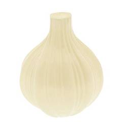 Glas Vase Velin creme D18cm H21cm