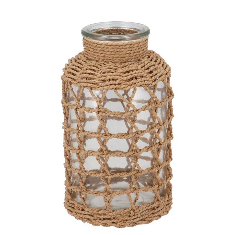 Glas Flasche Ginny natural 11x19cm