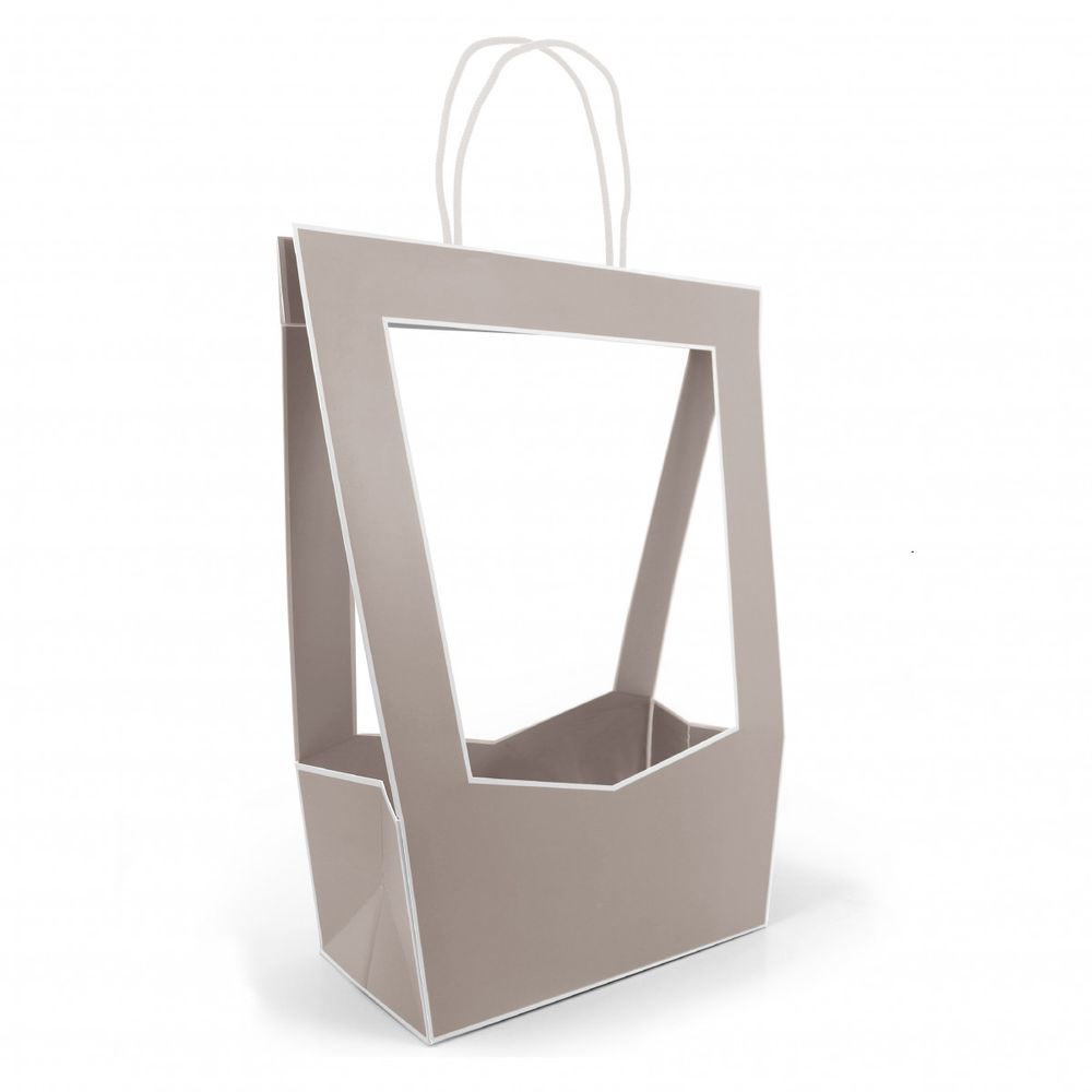Tasche Medaillon grau 30x16x50cm