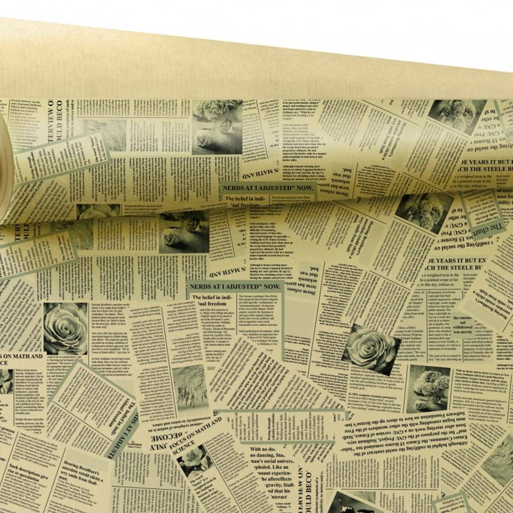 Papier Rolle 80cm News Natur 40m