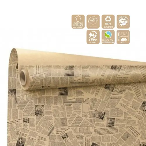 Papier Rolle 80cm News Natur 40m
