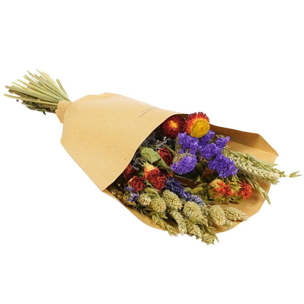 Trockenblumen Strauss Field dunkel orange L50cm 