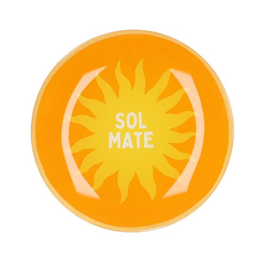 Teller Rund Sonne orange 18x18x02cm