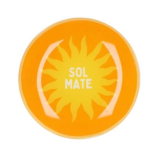 Teller Rund Sonne orange 18x18x02cm