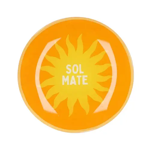 Teller Rund Sonne orange 18x18x02cm