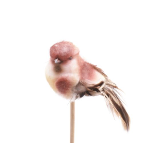 Vogel auf Stab Tommy rot L50cm D06.5cm