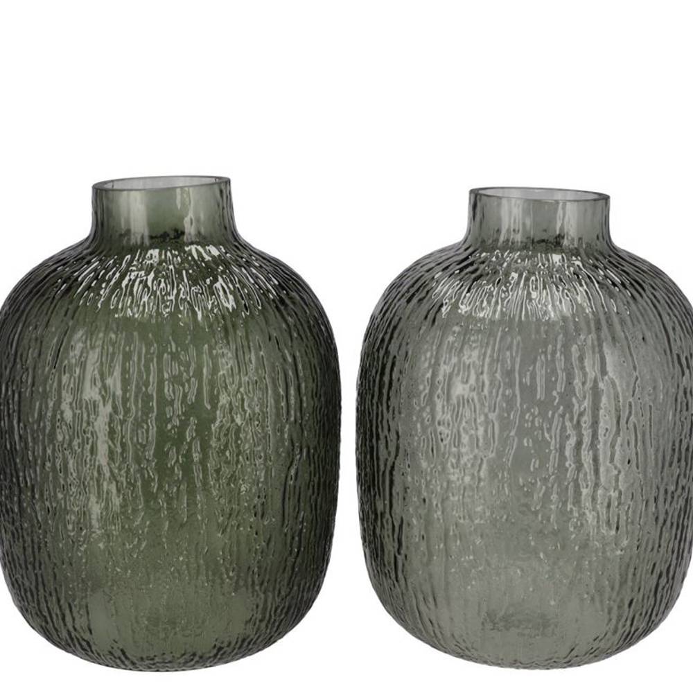 Glas Vase Marly mix grün 18x18x23cm