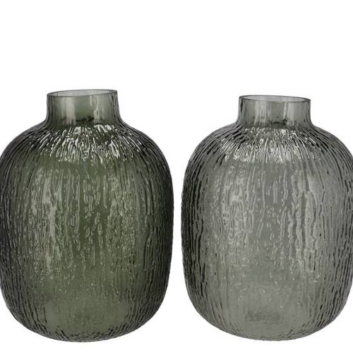Glas Vase Marly mix grün 18x18x23cm
