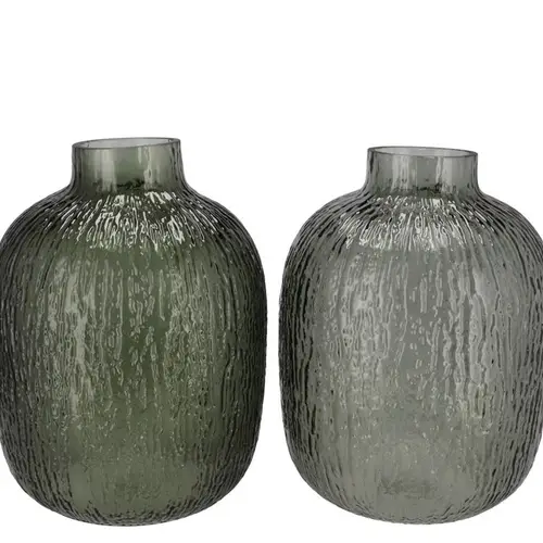 Glas Vase Marly mix grün 18x18x23cm